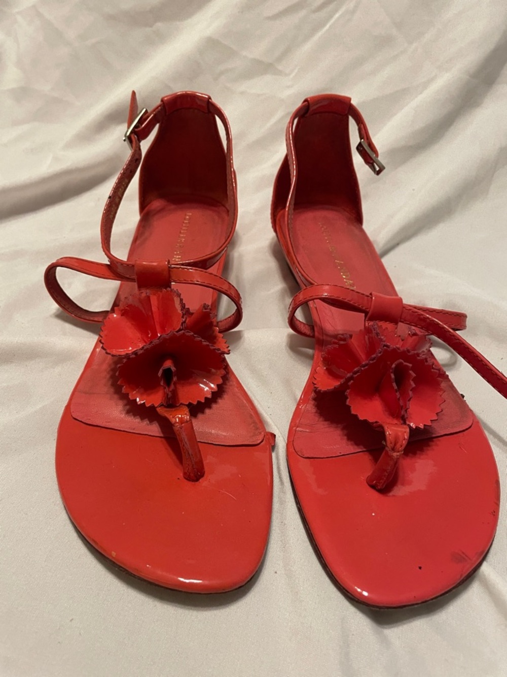 Loeffler Randall Floral Bow Thong Sandals